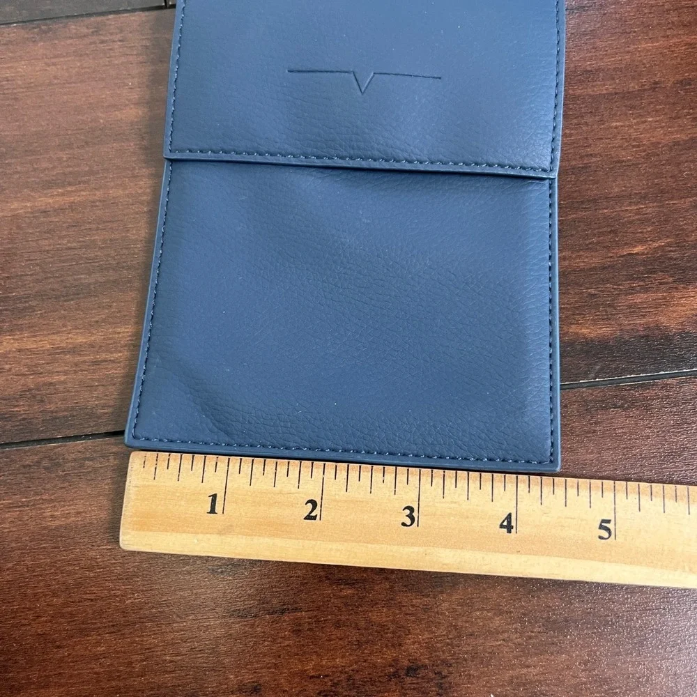 NEW Von Holzhausen Blue Vegan Leather Micro Bag Crossbody Phone and Card‎ Pouch